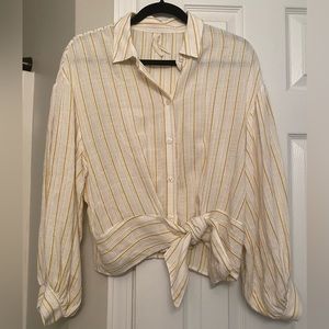 Anthropologie - Long sleeve button-down blouse, Size 8